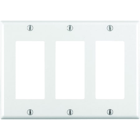 Decora Faceplate, Number of Gangs: 3 Thermoset, White 80411-00W